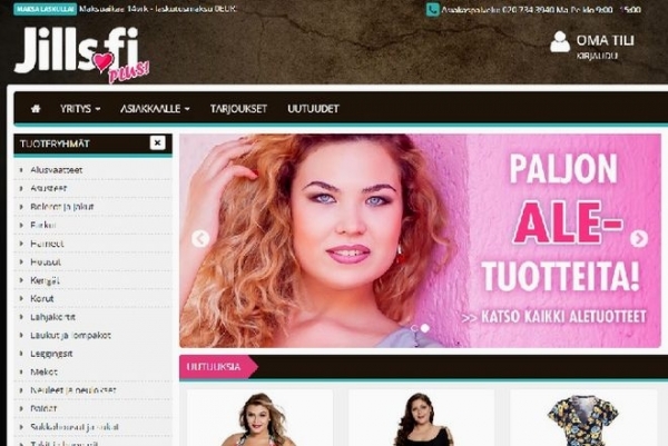 Jills.fi - финский интернет-магазин женской одежды больших размеров