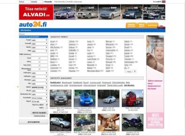 Auto24 - сервис подержанных автомобилей из Финляндии