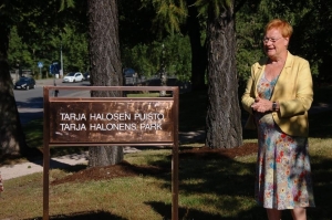 В Хельсинки открыт парк имени экс-президента Тарьи Халонен